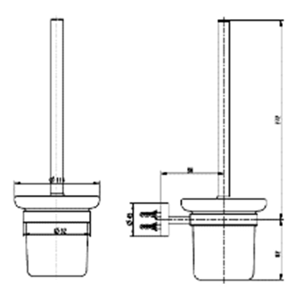 Abagno Toilet Brush Holder AR-6188-SS