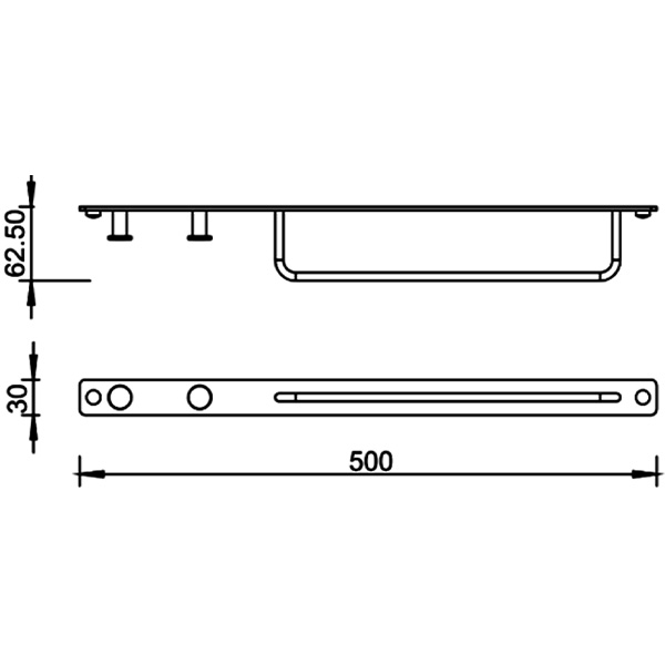 Abagno Towel Bar + Hook AR-8311-BN
