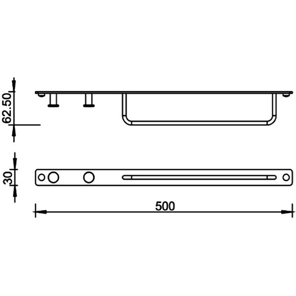 Abagno Towel Bar + Hook AR-8311-MB