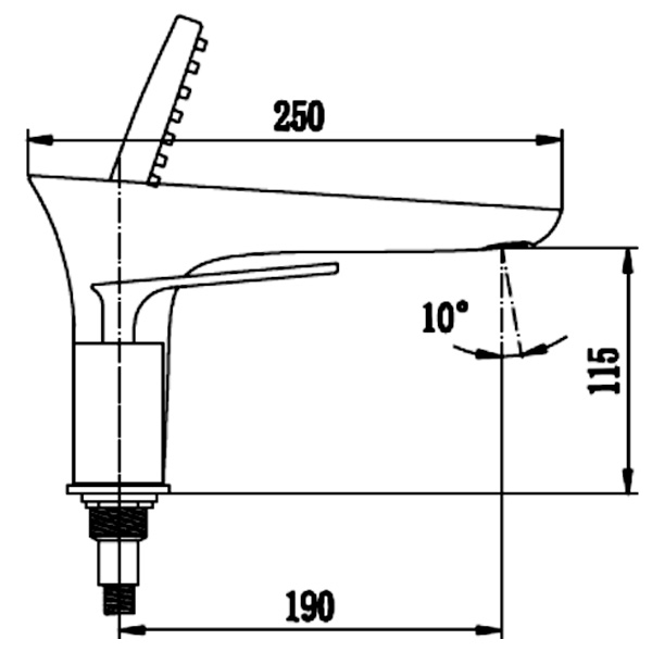 Abagno Deck-mounted 4-hole Bath/Shower Mixer BTM-204-CR