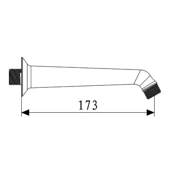 Abagno 180mm Shower Arm LS-20-180