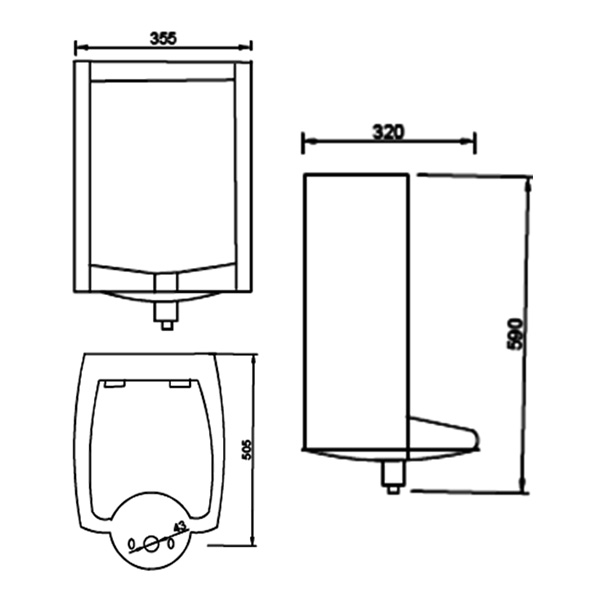 Abagno Wall Hung Urinal PADOVA