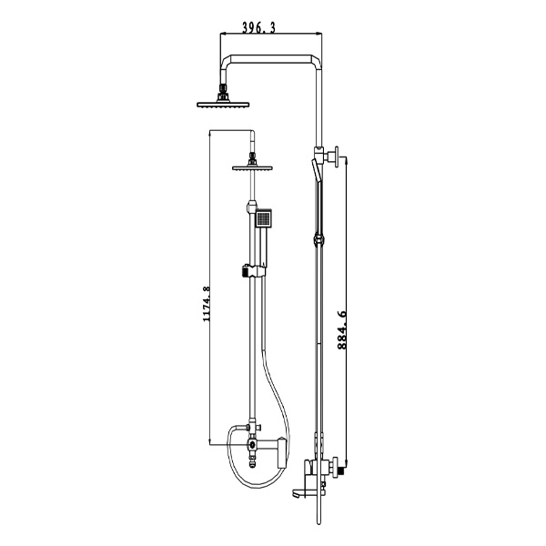 Abagno Exposed Shower Column With Bath Mixer SA-BM-990-113