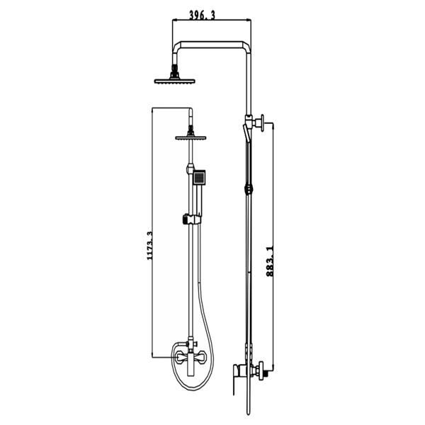 Abagno Exposed Shower Column With Shower Mixer SA-SM-990-113