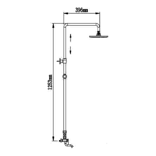 Abagno Exposed Shower Column With Bath Mixer SB-BM-987-682G