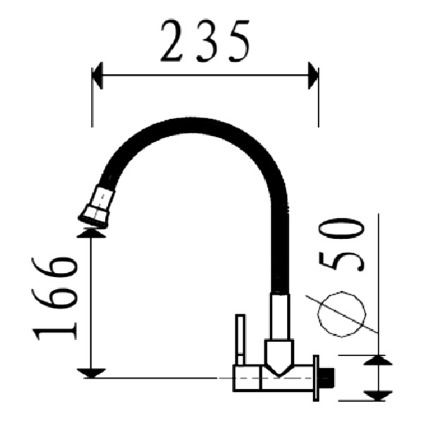Abagno Wall Kitchen Tap SCT-088-FW