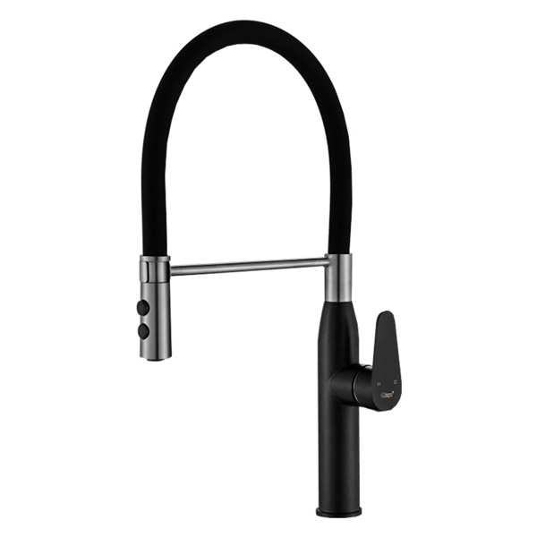Abagno Kitchen Sink Mixer with Flexible Spout Black Nickel SIM-179F-BS