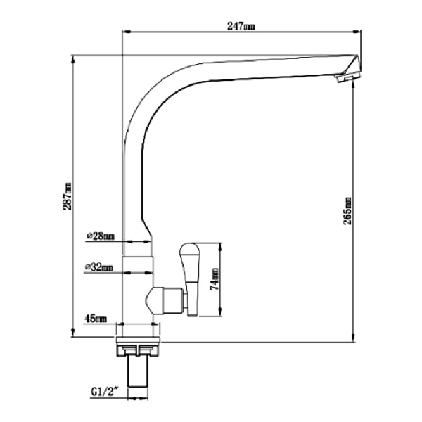 Abagno Pillar Sink Tap SIT-078-SS
