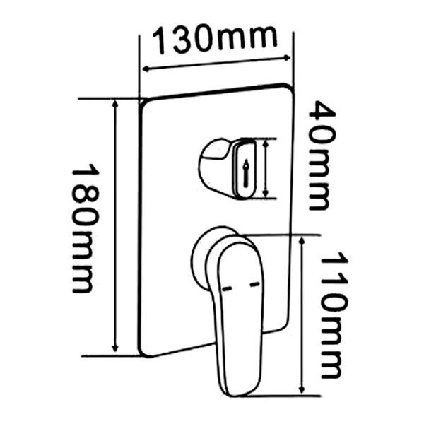 Abagno Concealed Shower Mixer With Diverter STM-015-BN [Black Nickel]