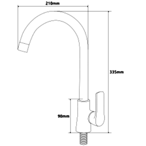 Abagno Pillar Sink Tap SVC-028-BN