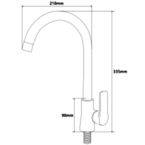 Abagno Pillar Sink Tap SVC-028-CR
