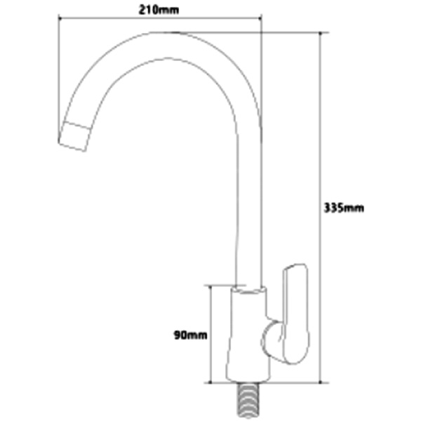 Abagno Pillar Sink Tap SVC-028-MB