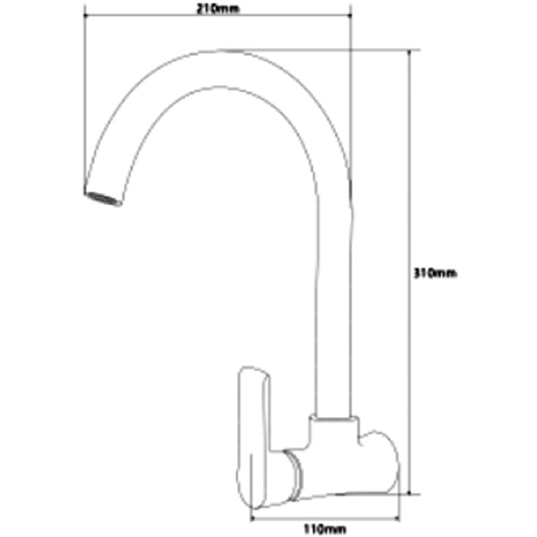 Abagno Wall Kitchen Sink Tap SVC-028W-CR