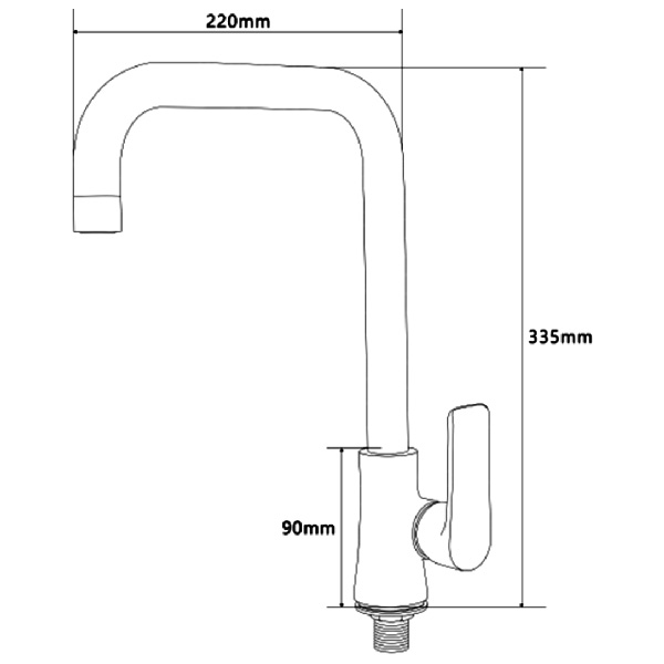 Abagno Pillar Sink Tap SVC-029-CR