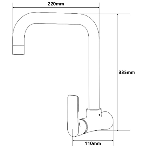 Abagno Wall Kitchen Sink Tap SVC-029W-CR