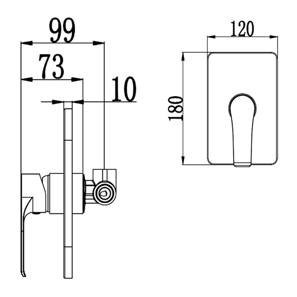 Abagno Concealed Shower Mixer SVM-013-BN [Black Nickel]