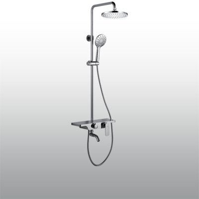 Exposed Shower Column With Bath Mixer