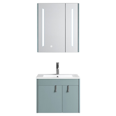 Abagno Mirror Cabinet MCL-0160A-TQ with Basin Cabinet MCB-0160S-TQ