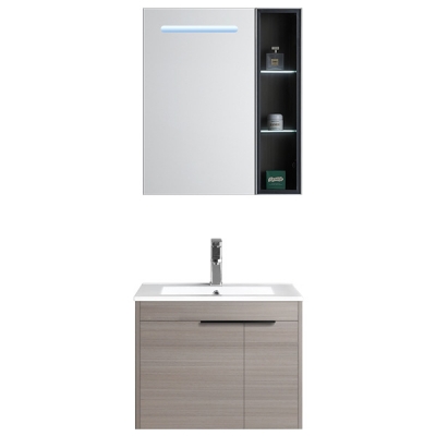 Abagno Mirror Cabinet MCL-5260P-WD with Basin Cabinet MCB-5260P-WD