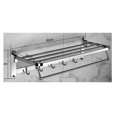 Abagno Towel Rack With Hooks TR-6062-BP